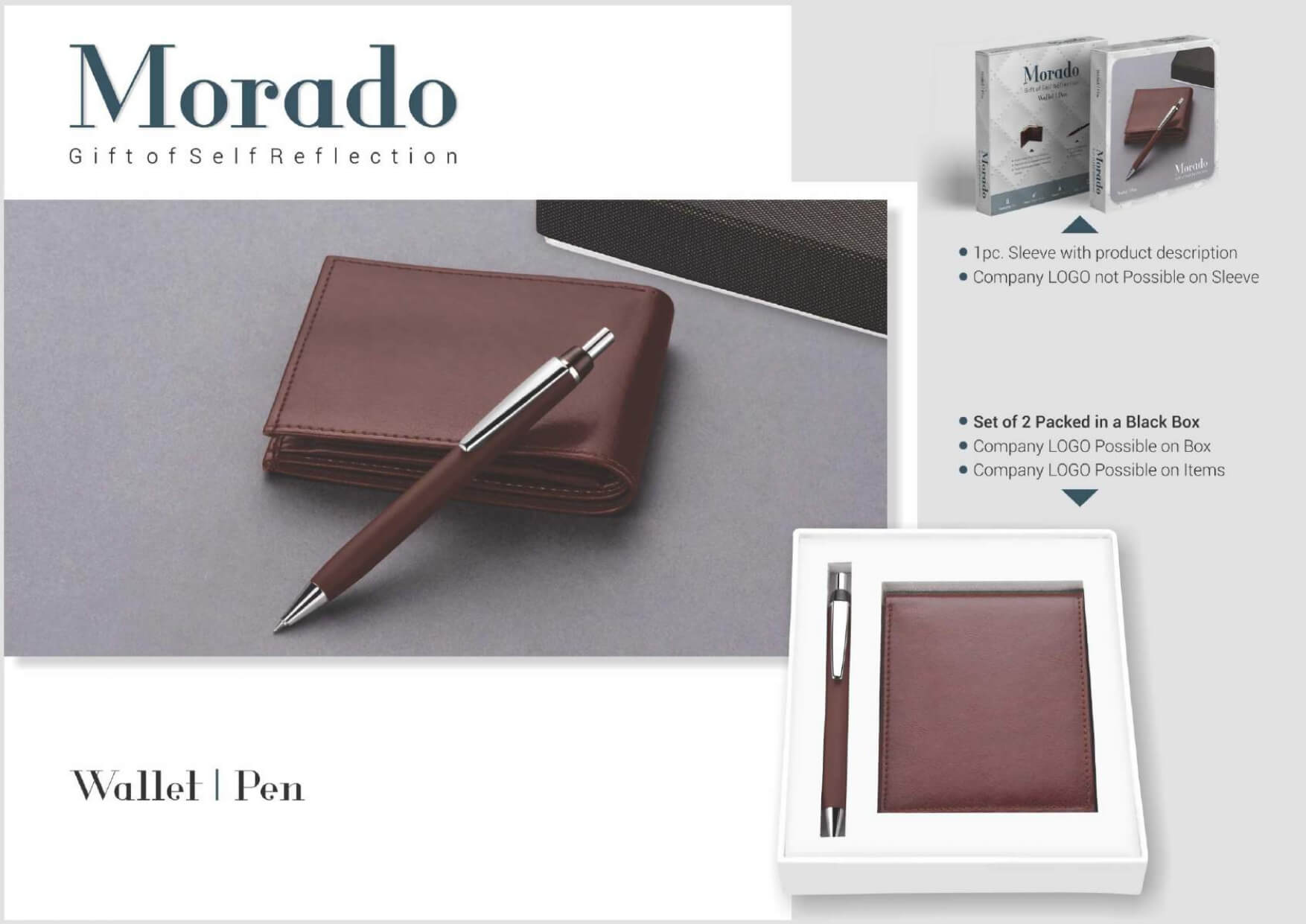 Wallet and Pen Set 2 in 1 Morado